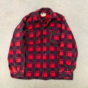 Vintage Champion Flannel Red Button Down Lumberjack 60s/70s (Size Large)